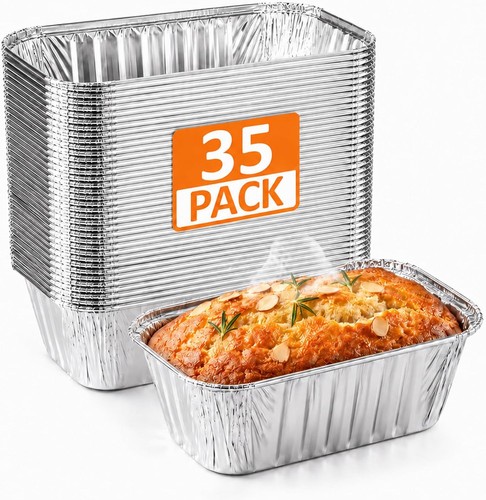 Aluminum loaf pans lb - loaf,