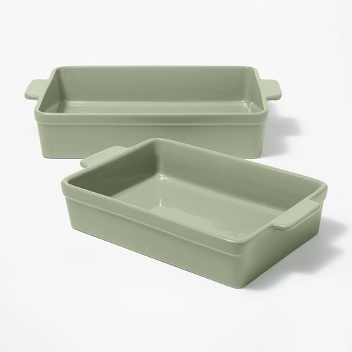 2pc stoneware rectangle - 2pc, baking